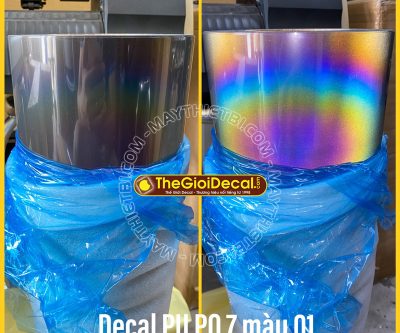 Decal phản quang 7 màu ép nhiệt PU có keo đế dính khổ 0,61x50m